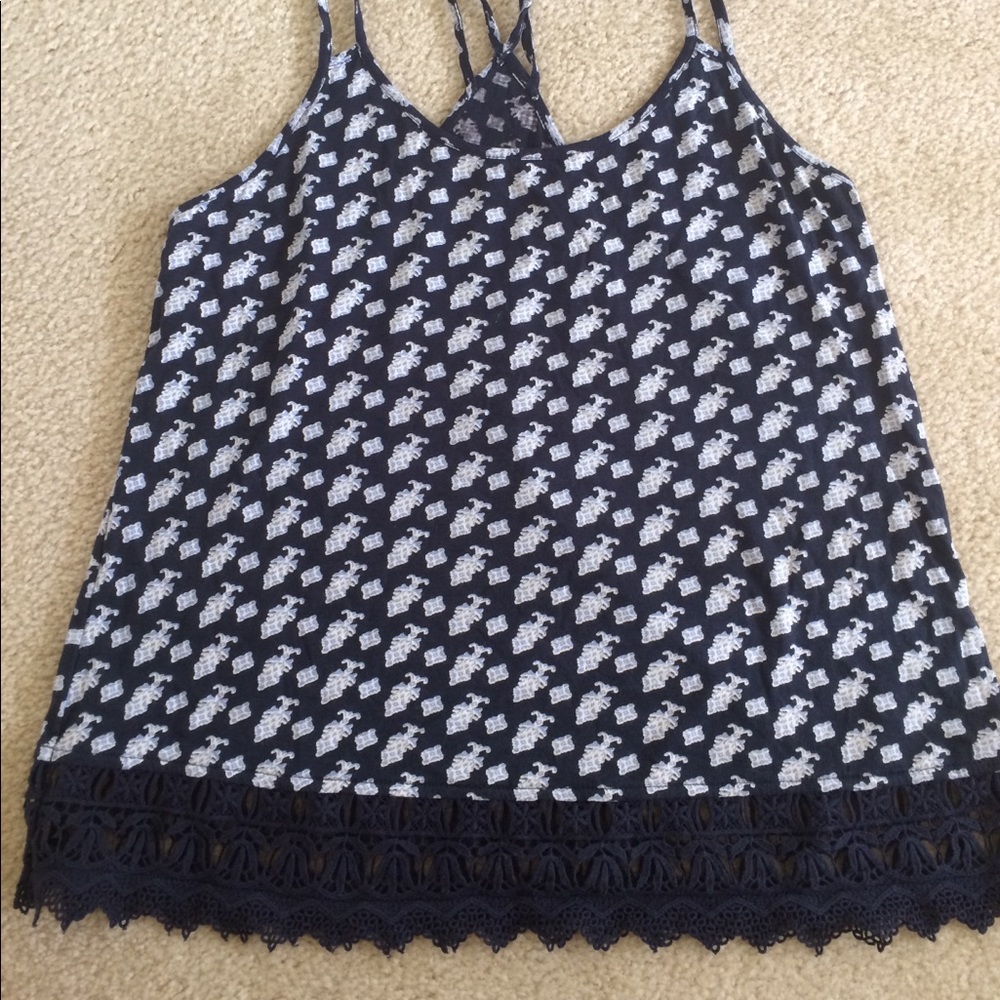 American Eagle Navy Lace Cami
